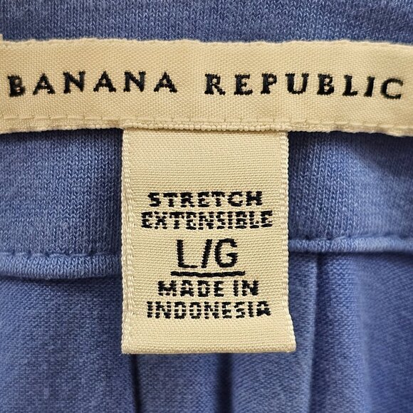 Banana Republic Womens Pleated Blue Short Sleeve Top L - Picture 5 of 8